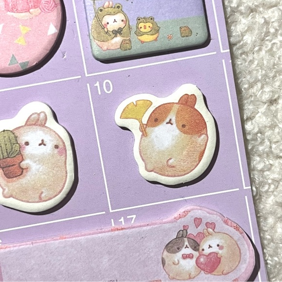 🏷️ Molang kawaii bunny sticky note set of 6 - Picture 4 of 7